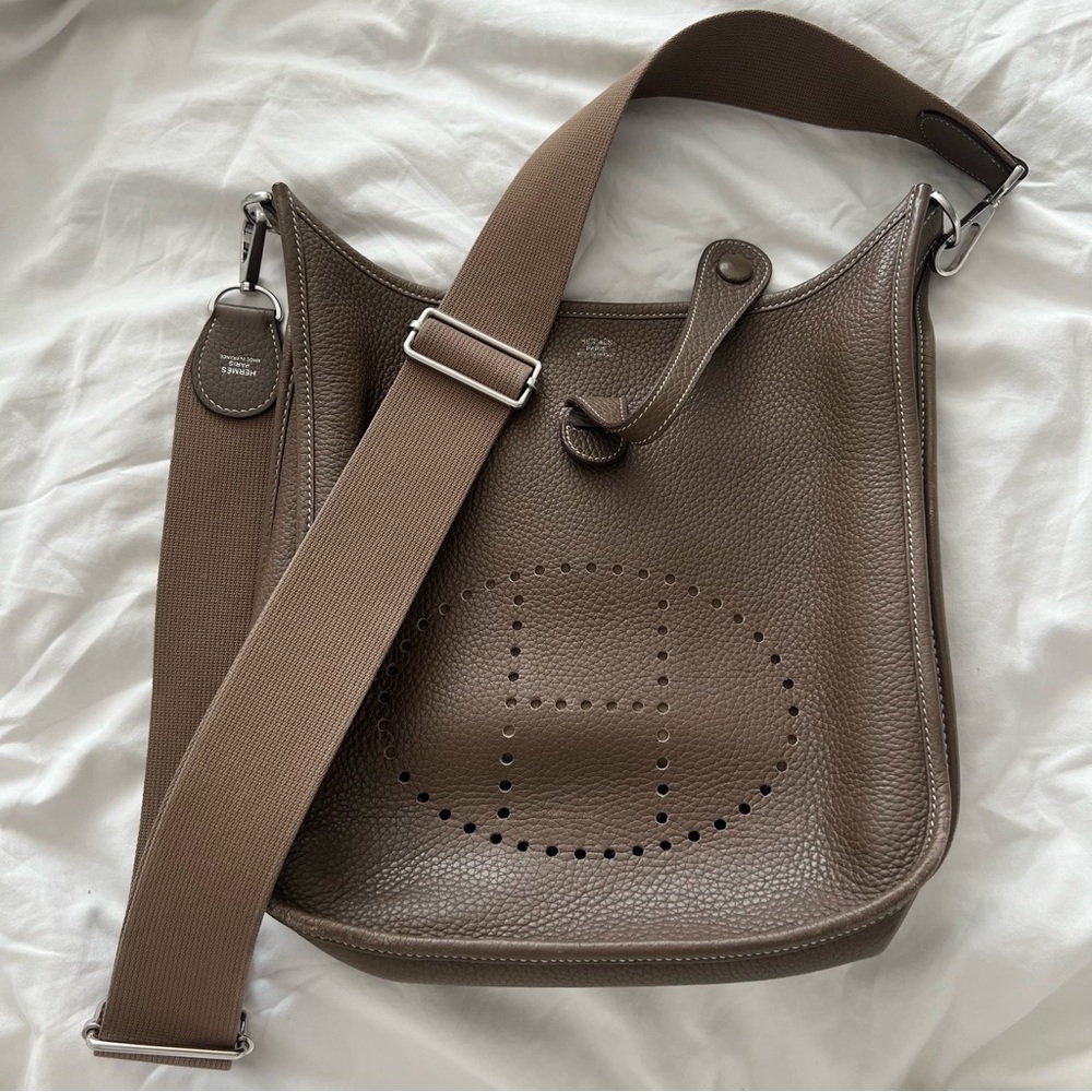 Hermes Evelyne Etoupe Handbag